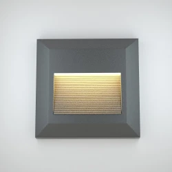 Salmon LED 2W 3CCT  Απλίκα Εξωτερικού Χώρου Ανθρακί IP65 D12.4x12.4cm - it-Lighting