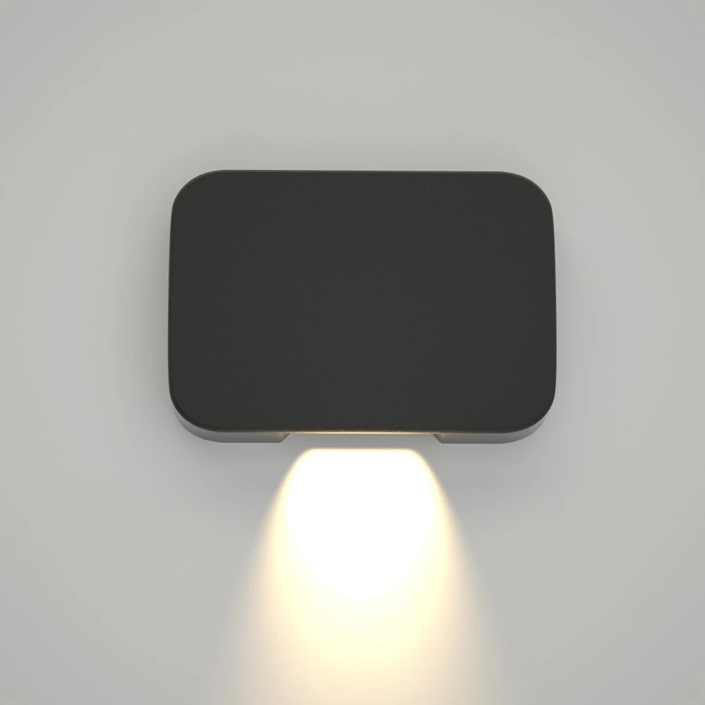 Silver LED 1W 3000K Απλίκα Εξωτερικού Χώρου Ανθρακί IP65 D:5x7cm - it-Lighting