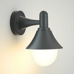 Rabun 1xE27 Απλίκα Εξωτερικού Χώρου Μαύρο IP44 D:24.5x23.5cm - it-Lighting