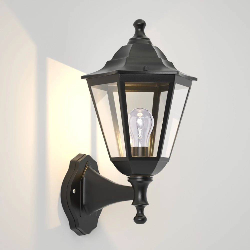 Redfish 1xE27 Απλίκα Εξωτερικού Χώρου Μαύρη IP44 D:36x23.5cm - it-Lighting
