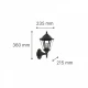 Redfish 1xE27 Απλίκα Εξωτερικού Χώρου Μαύρη IP44 D:36x23.5cm - it-Lighting