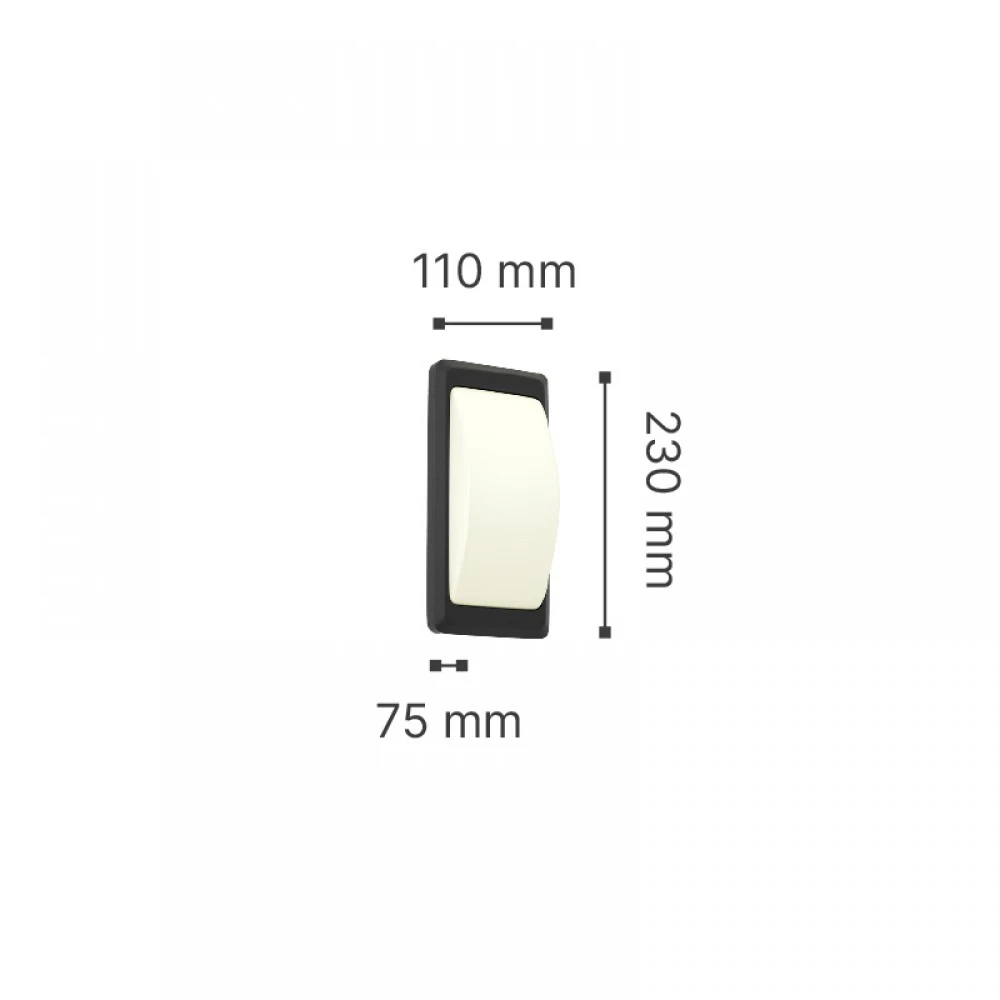 Wilson 1xG9 Outdoor Up-Down Απλίκα Εξωτερικού Χώρου Γκρι IP65 D:23x11cm  - it-Lighting