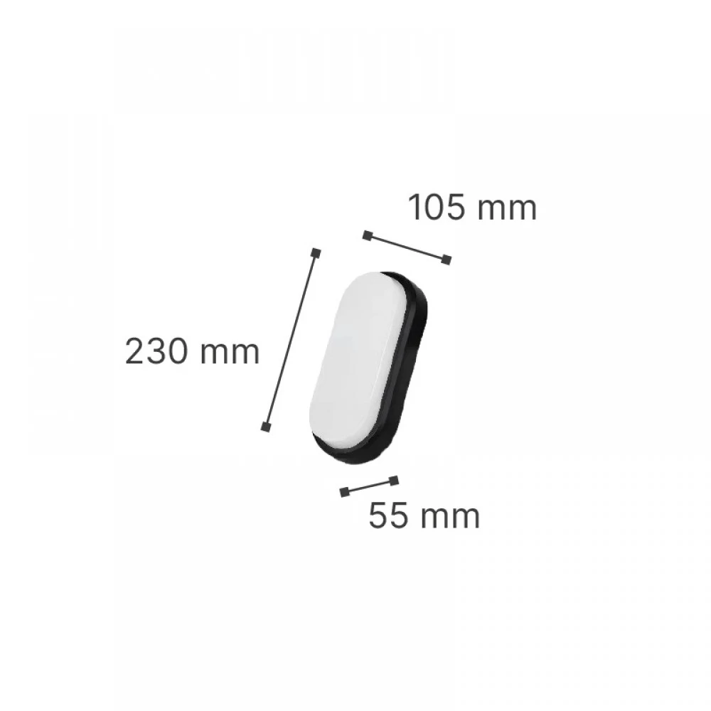 Echo LED 15W 3CCT Φωτιστικό Τοίχου Εξωτερικού Χώρου Γκρι IP65 D:23cm x 10.5cm - it-Lighting