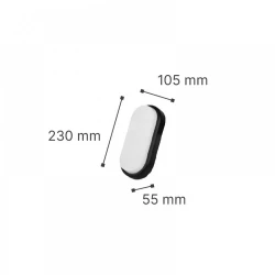 Echo LED 15W 3CCT Φωτιστικό Τοίχου Εξωτερικού Χώρου Λευκό IP65 D:23cm x 10.5cm - it-Lighting