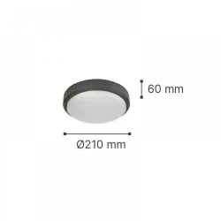 Echo LED 15W 3CCT Φωτιστικό Οροφής Εξωτερικού Χώρου Λευκό D:21cm x 6cm - it-Lighting