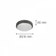 Echo LED 15W 3CCT Φωτιστικό Οροφής Εξωτερικού Χώρου Ανθρακί D:21cm x 6cm - it-Lighting