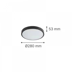 Torch LED 18W 3CCT Φωτιστικό Οροφής Εξωτερικού Χώρου Λευκό IP65 D:28x5,3cm - it-Lighting