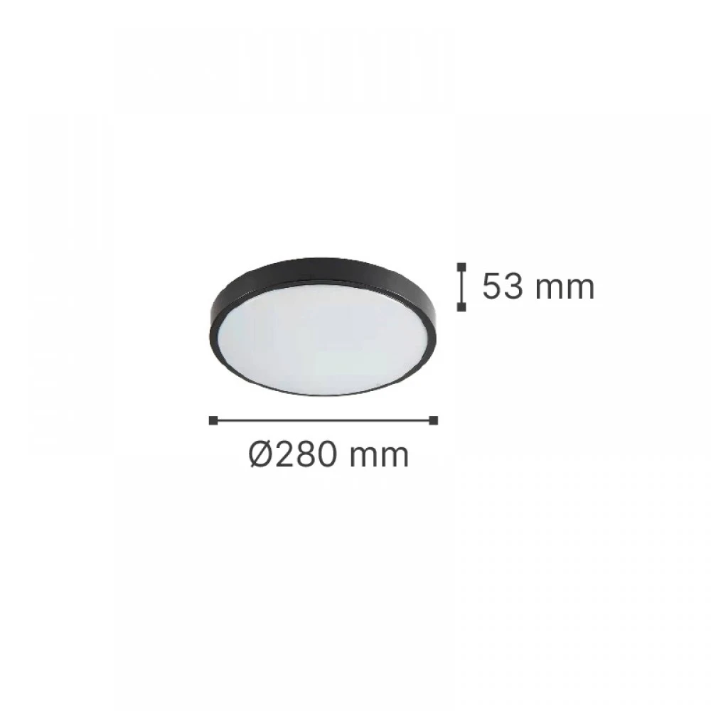 Torch LED 18W 3CCT Φωτιστικό Οροφής Εξωτερικού Χώρου Ανθρακί IP65 D:28x5,3cm - it-Lighting