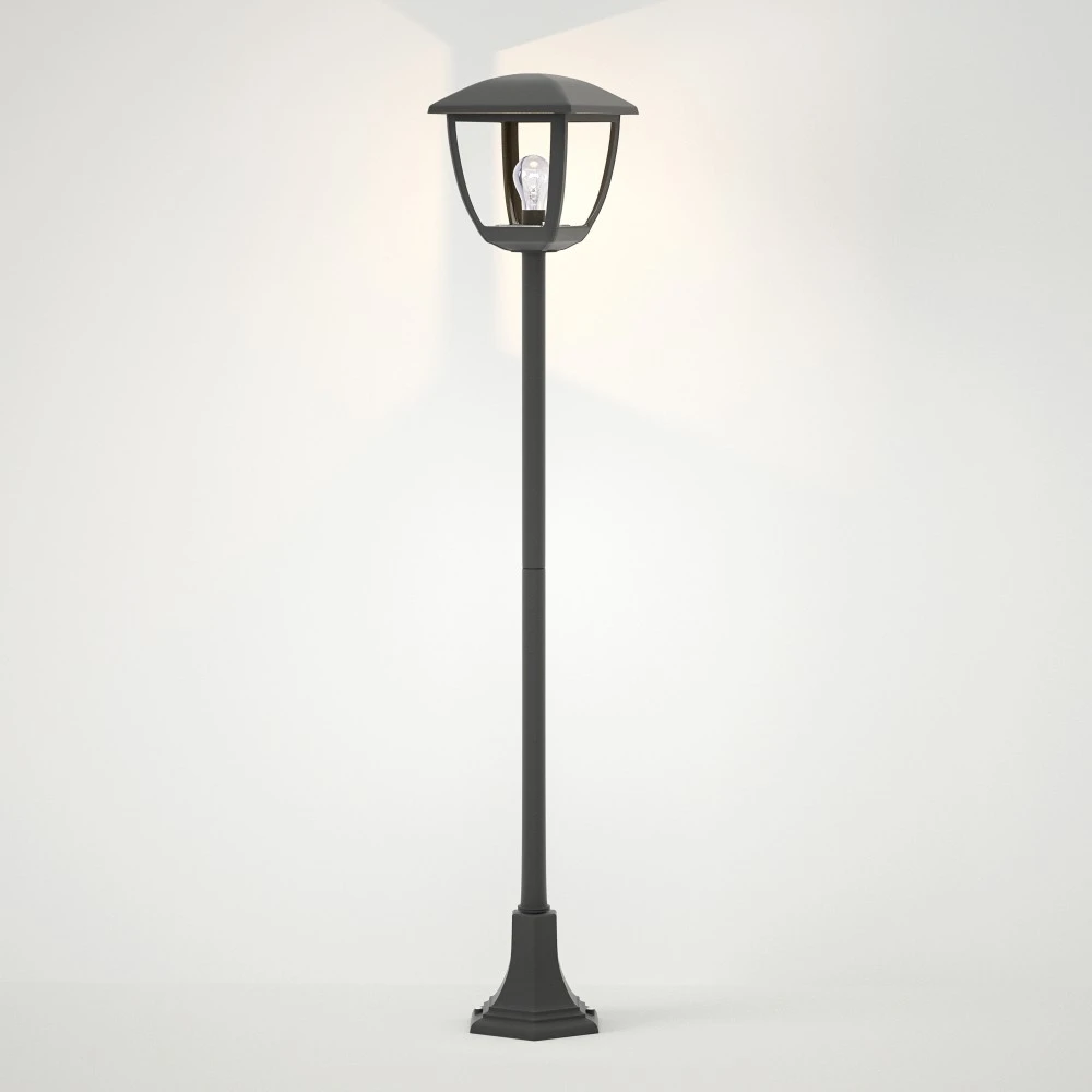 Avalanche Κολώνα Εξωτερικού Χώρου Μαύρη 1xE27 IP44 D:120cmx18.5cm - it-Lighting