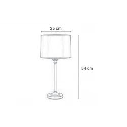 Inlight Πορτατίφ Από Λευκή Πατίνα 1xE27 - LUXIA ELARA