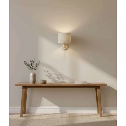 Inlight Επιτοίχο φωτιστικό Από Λευκή Πατίνα 1xE27 - LUXIA ELARA