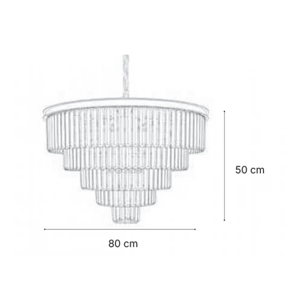 Inlight Κρεμαστό φωτιστικό από Κρύσταλλα 15xE14 - LUXIA MAESTA