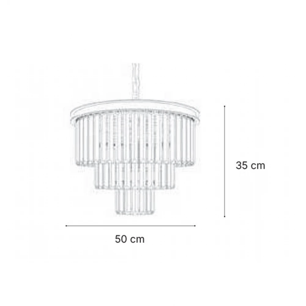 Inlight Κρεμαστό φωτιστικό από Κρύσταλλα 6xE14 - LUXIA MAESTA
