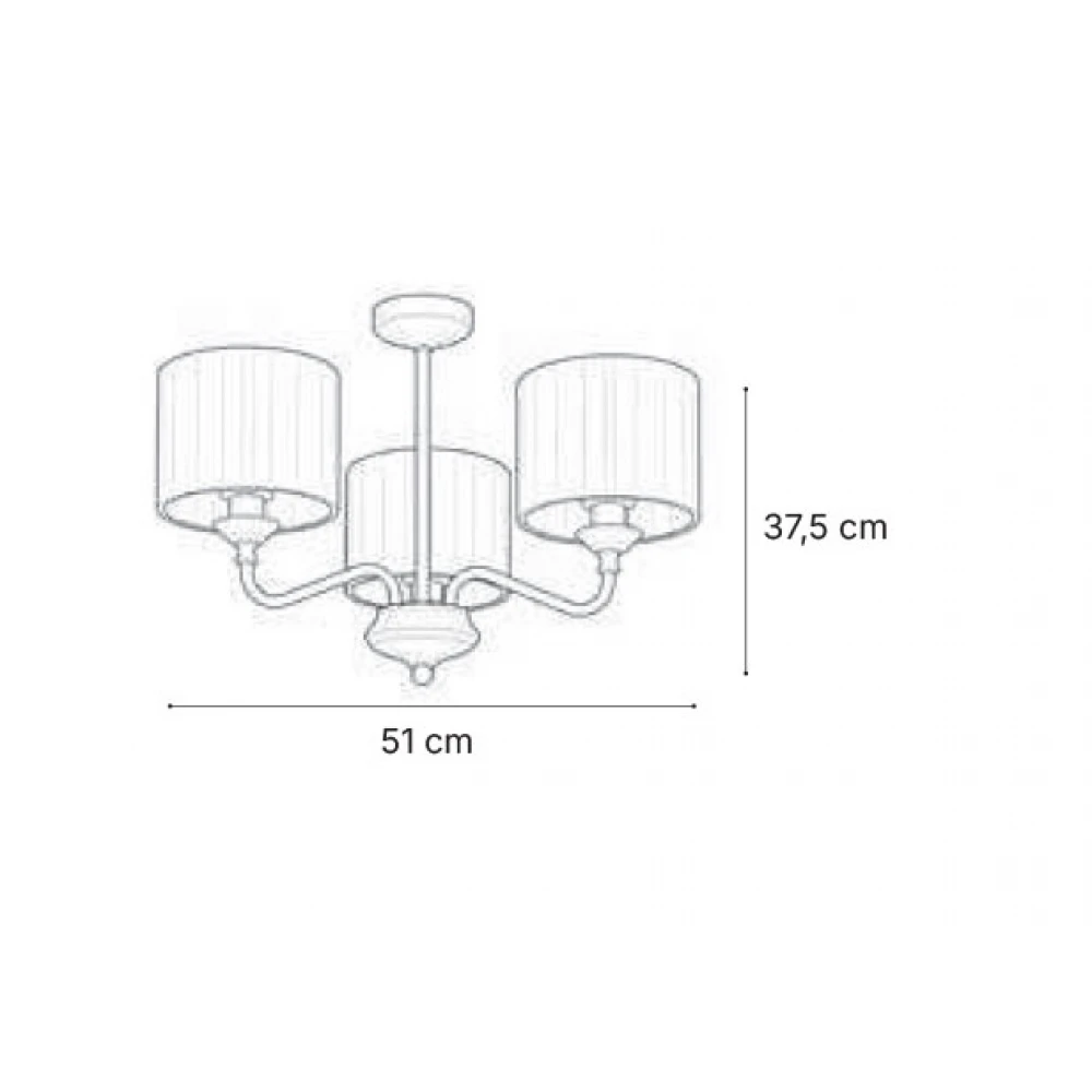 Inlight Κρεμαστό φωτιστικό Από Λευκή Πατίνα 3xE27 - LUXIA ELARA