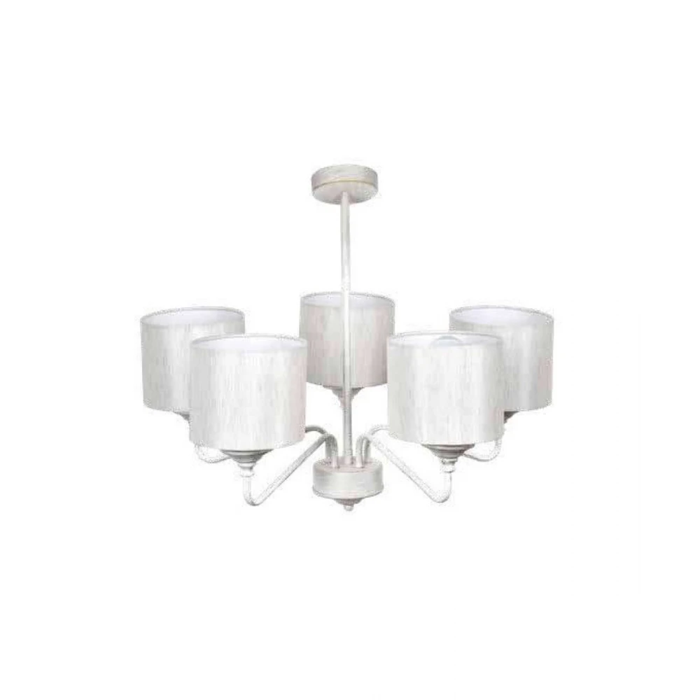 Inlight Κρεμαστό φωτιστικό Από Λευκή Πατίνα 5xE27 - LUXIA ELARA