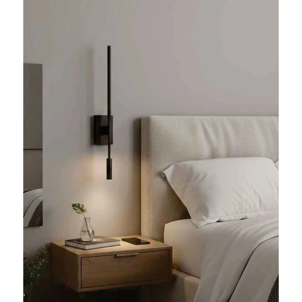 Inlight Επιτοίχιο φωτιστικό LED 3W και 6W από μαύρο μέταλλο LUXOR