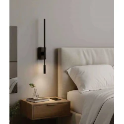 Inlight Επιτοίχιο φωτιστικό LED 3W και 6W από μαύρο μέταλλο LUXOR