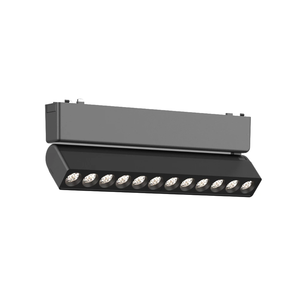 Φωτιστικό LED 12W 3CCT για Ultra-Thin μαγνητική ράγα σε μαύρη απόχρωση (by tuya and zigbee) D:23cmX8cm - InLight