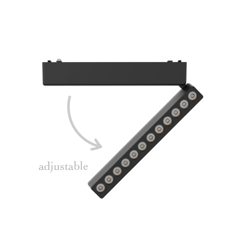 Φωτιστικό LED 12W 3CCT για Ultra-Thin μαγνητική ράγα σε μαύρη απόχρωση (by tuya and zigbee) D:23cmX8cm - InLight