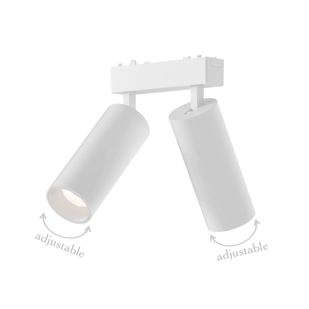 Φωτιστικό LED 2x9W 3CCT για Ultra-Thin μαγνητική ράγα σε λευκή απόχρωση D:16cmX4,4cm - InLight