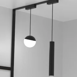InLight Φωτιστικό LED 6W 3000K για Ultra-Thin μαγνητική ράγα σε μαύρη απόχρωση D:10cm