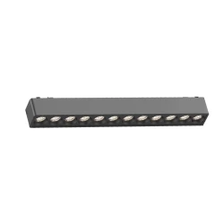 Φωτιστικό LED 12W 3CCT για Ultra-Thin μαγνητική ράγα σε μαύρη απόχρωση (by tuya and zigbee) D:23cmX2,4cm - InLight