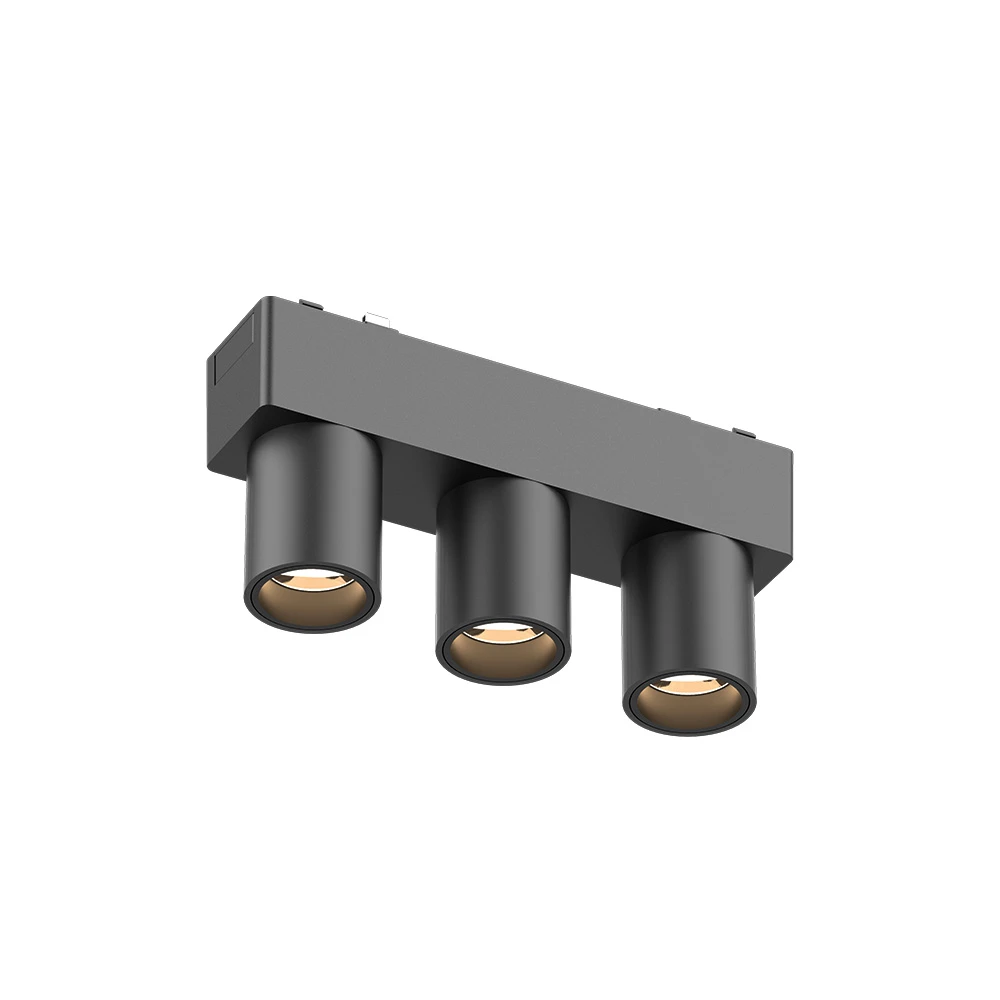 InLight Φωτιστικό LED 6W 3000K για Ultra-Thin μαγνητική ράγα σε μαύρη απόχρωση D:12,5cmX5,5cm