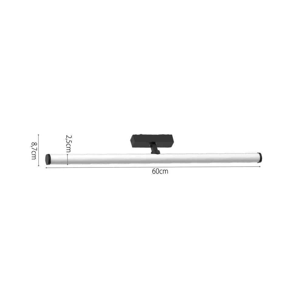 InLight Φωτιστικό LED 20W 3000K για Ultra-Thin μαγνητική ράγα σε μαύρη απόχρωση D:80x8,7cm