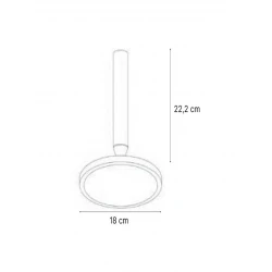 InLight Φωτιστικό Σποτ Οροφής Μαύρο LED 12W 3CCT NYX ZENITH