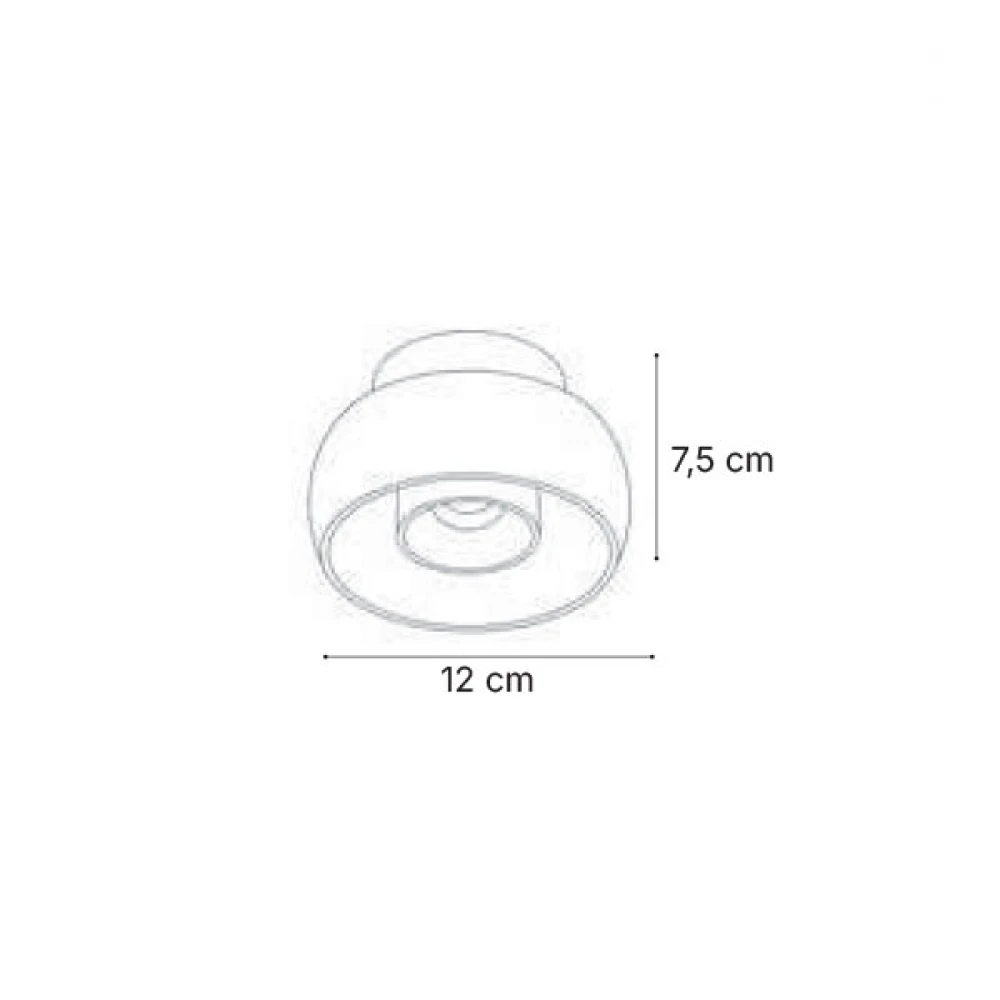 InLight Φωτιστικό Σποτ Οροφής Μαύρο LED 7W 3CCT NYX ZENITH