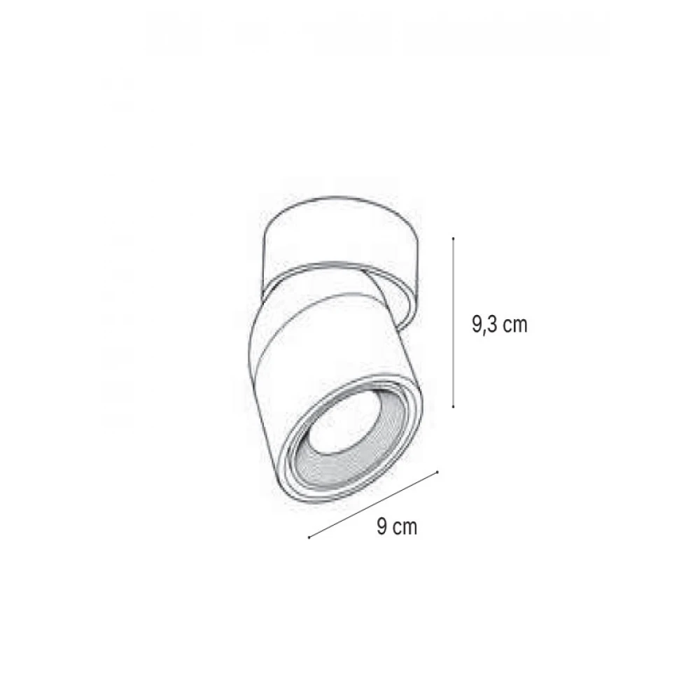 InLight Φωτιστικό Σποτ Οροφής Λευκό LED 7W 3000Κ - ADJUSTABLE NYX ZENITH
