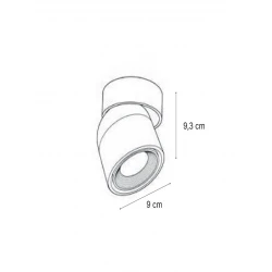 InLight Φωτιστικό Σποτ Οροφής Λευκό LED 7W 3000Κ - ADJUSTABLE NYX ZENITH