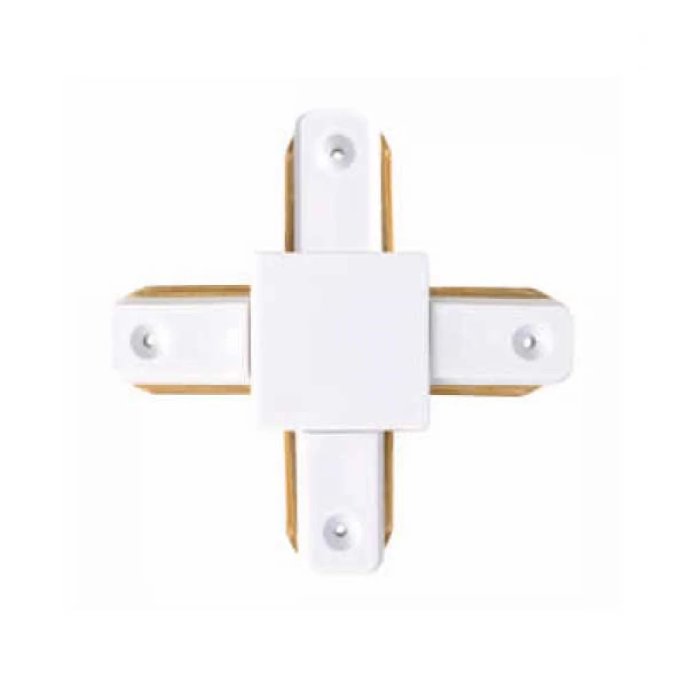 Σύνδεσμος Μαύρος Μονοφασικής Ράγας Λευκό - InLight