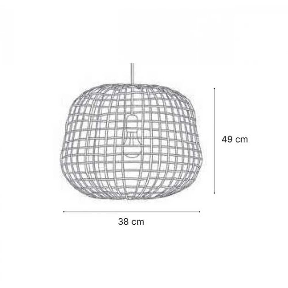 Κρεμαστό Φωτιστικό από σχοινί 1xE27 D:38cm SOLA FORM - InLight