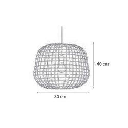 Κρεμαστό Φωτιστικό από σχοινί 1xE27 D:30cm SOLA FORM - InLight