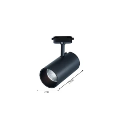InLight Σποτ 10W μονοφασικής ράγας σε μαύρο χρώμα (T1-05400-Black)
