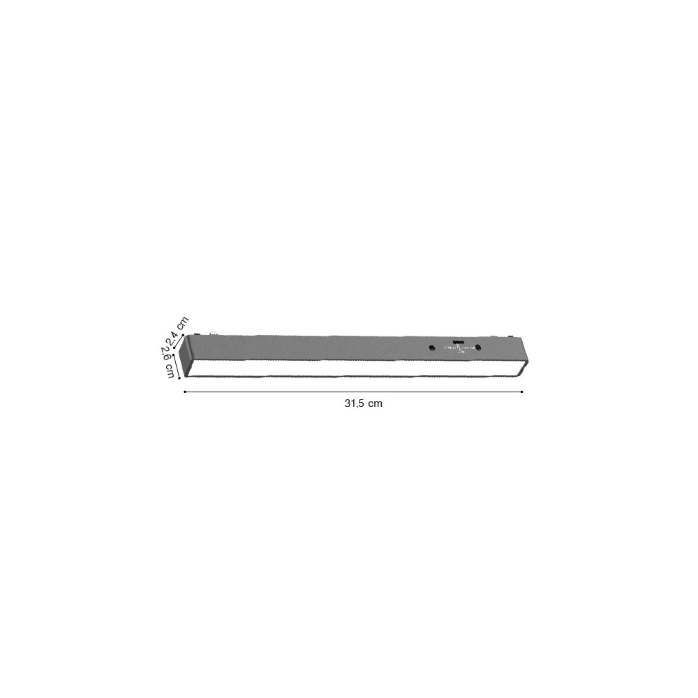 Inlight Γραμμικό φωτιστικό LED 10W 3CCT για ultra thin ράγα σε μαύρη απόχρωση D:31,5X2,6X2,4cm (TMU0050-Black)