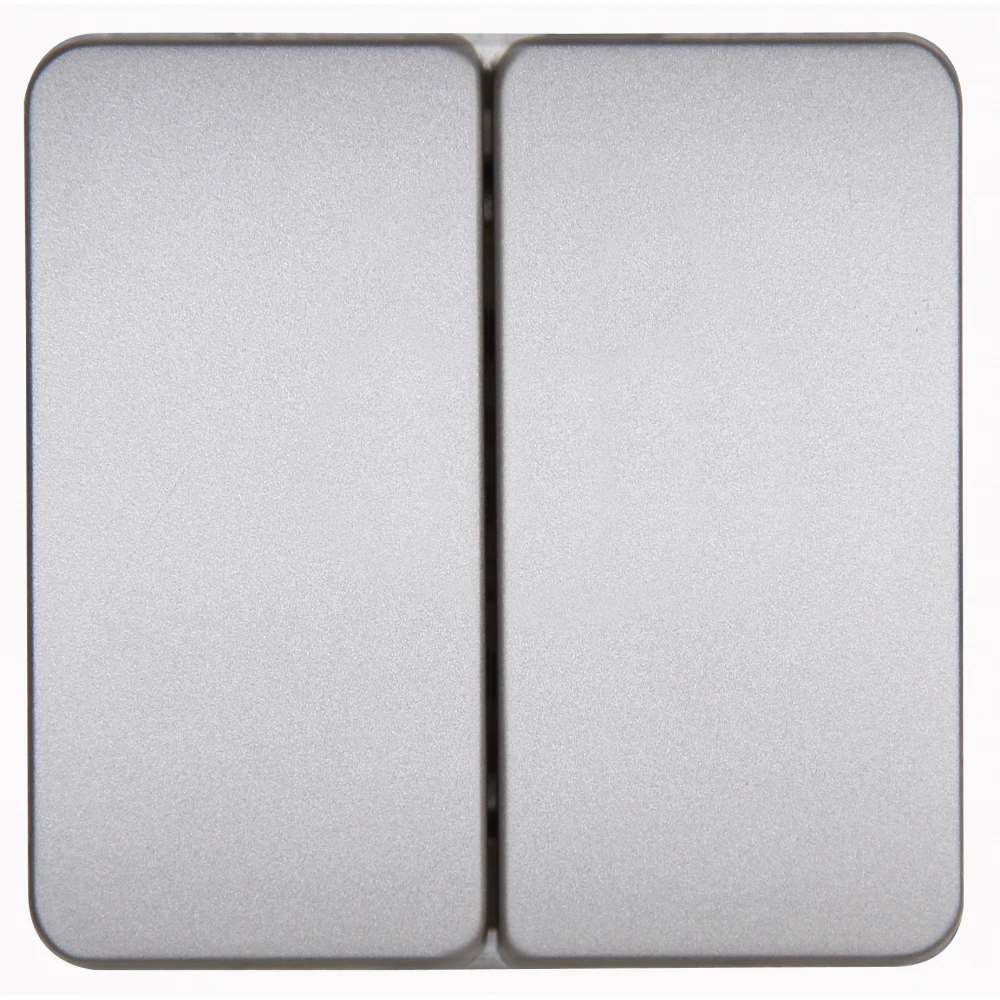 Διακόπτης Διπλός A/R Σε Ασημί Χρώμα 10A 250V HK02 - Kopp