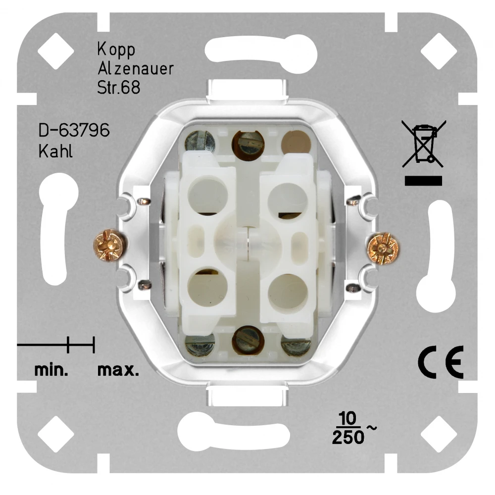 Διακόπτης Διπλός A/R Σε Λευκό Χρώμα 10A 250V HK02 - Kopp