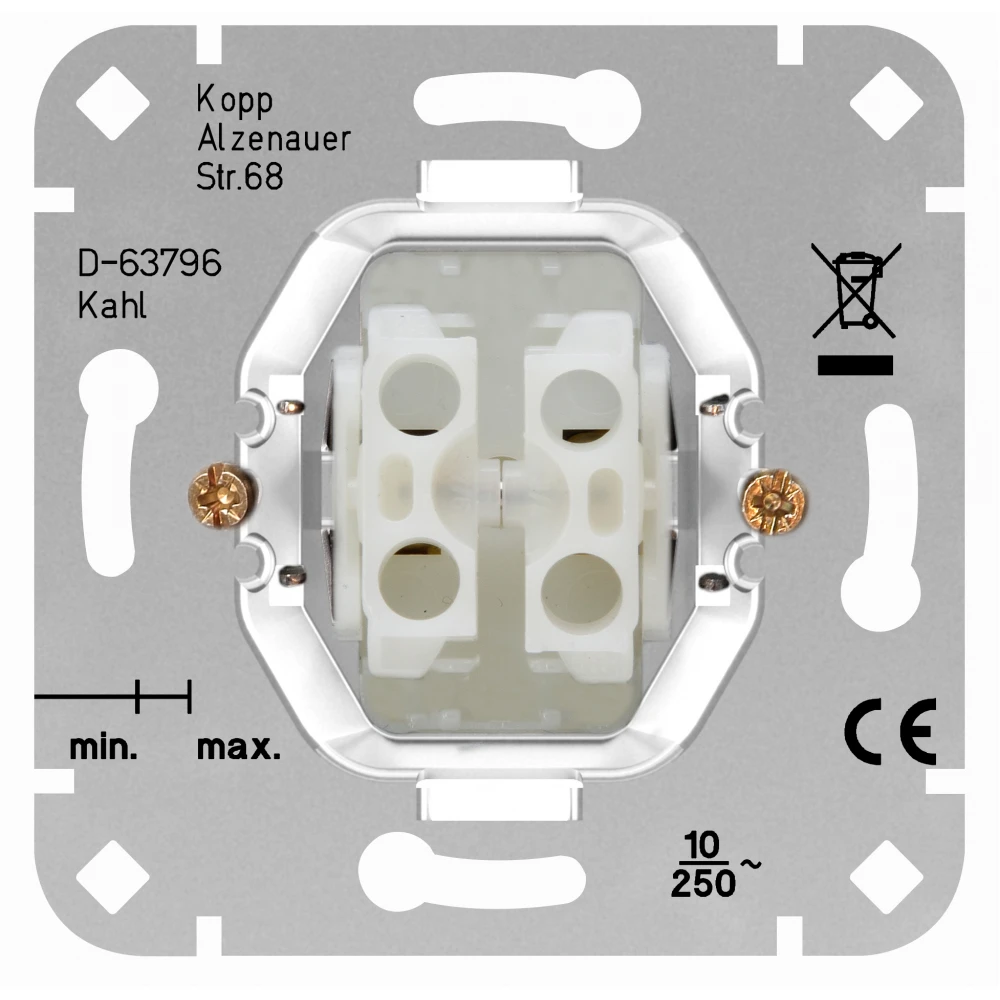 Διακόπτης Διπλός K/M Σε Διάφορα Χρώματα 10A 250V HK02 - Kopp