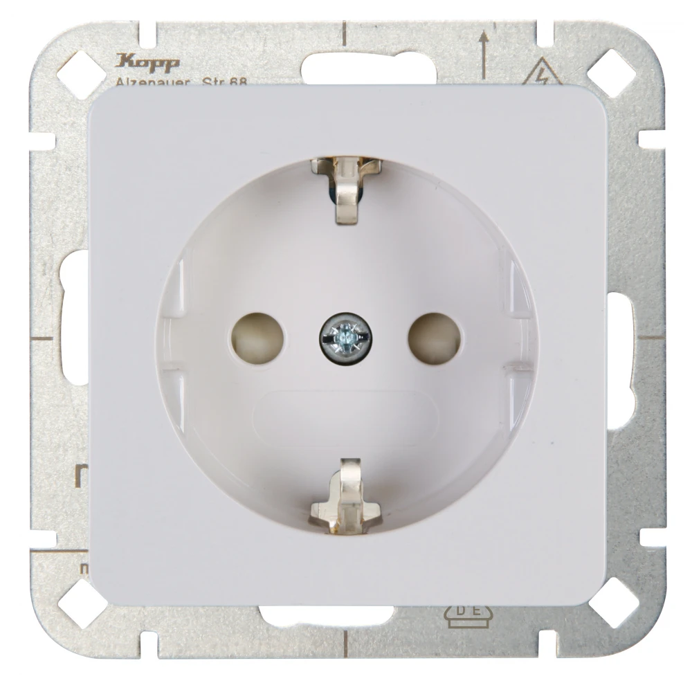Πρίζα Σούκο Προστασίας Μονή Σε Λευκό Χρώμα 16A 250V HK02 - Kopp