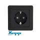 Πρίζα Σούκο Προστασίας Μονή Σε Ανθρακί Χρώμα 16A 250V HK02 - Kopp