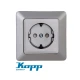Πρίζα Σούκο Προστασίας Μονή Σε Ασημί Χρώμα 16A 250V HK02 - Kopp