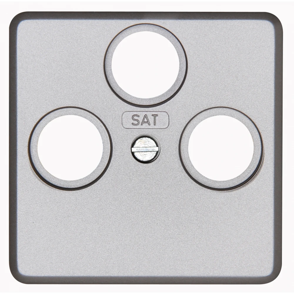 Πρίζα TV-FM SAT Διελεύσεως Σε Ασημί Χρώμα HK02 - Kopp