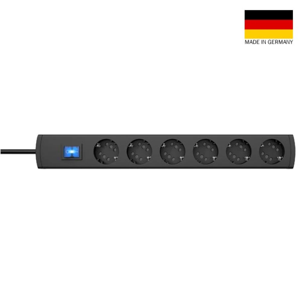 Πολύπριζο Πολλαπλών Θέσεων Εξαπλό Ανθρακί Με Διακόπτη DUOversal PLUS - Kopp