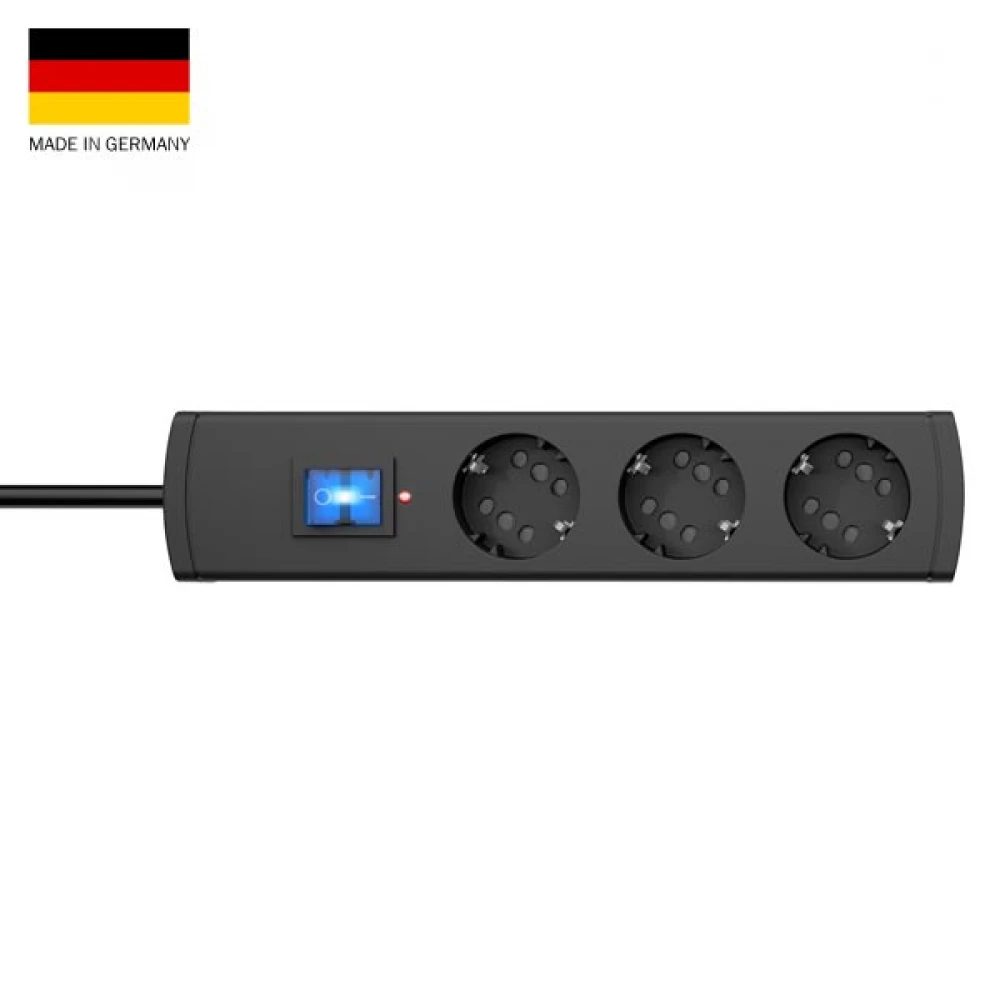 Πολύπριζο Ασφαλείας Πολλαπλών Θέσεων Τριπλό Ανθρακί Με Διακόπτη DUOversal PLUS - Kopp