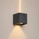 Led Απλίκα Up Down Mε Ρυθμιζόμενες Μοίρες Φωτισμού 5-90 - 6.8W IP54 10cm Μαύρο - Beam-BK LUCIDO