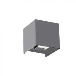 Led Απλίκα Up Down Mε Ρυθμιζόμενες Μοίρες Φωτισμού 5-90 - 6.8W IP54 10cm Σκούρο Γκρι - Beam-DG LUCIDO