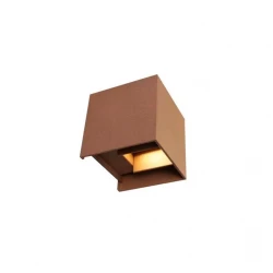 Led Απλίκα Up Down Mε Ρυθμιζόμενες Μοίρες Φωτισμού 5-90 - 6.8W IP54 10cm Σκουριά - Beam-RS LUCIDO