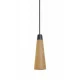 ΚΡΕΜΑΣΤΟ ΞΥΛΙΝΟ LED ΦΩΤΙΣΤΙΚΟ DIMMABLE 4W 360Lm 3000K Ø8cm ΜΑΥΡΟ / ΣΚΟΥΡΟ ΞΥΛΟ - CONO-BK - LUCIDO